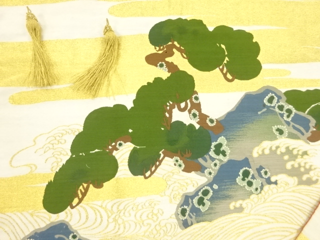 アンティーク　綴れ松模様織出し帛紗2枚セット